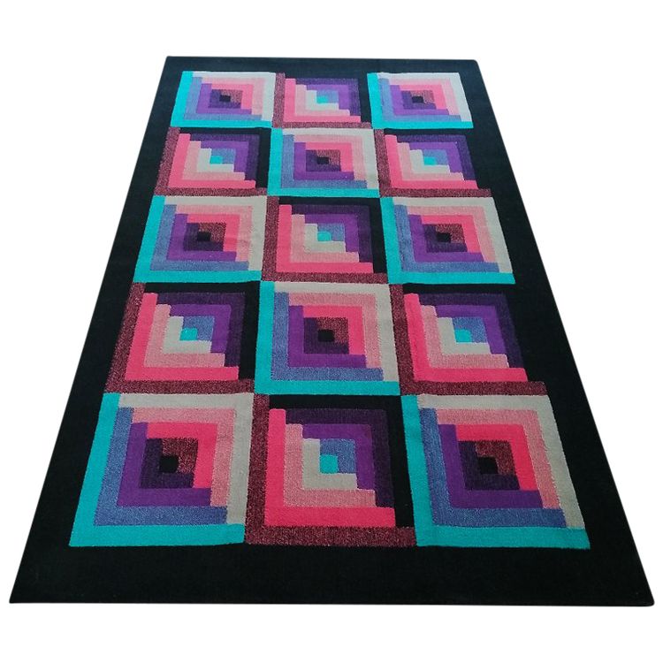 1980s Gorgeous Geometric Italian Woolen Rug by Missoni for T&J Vestor