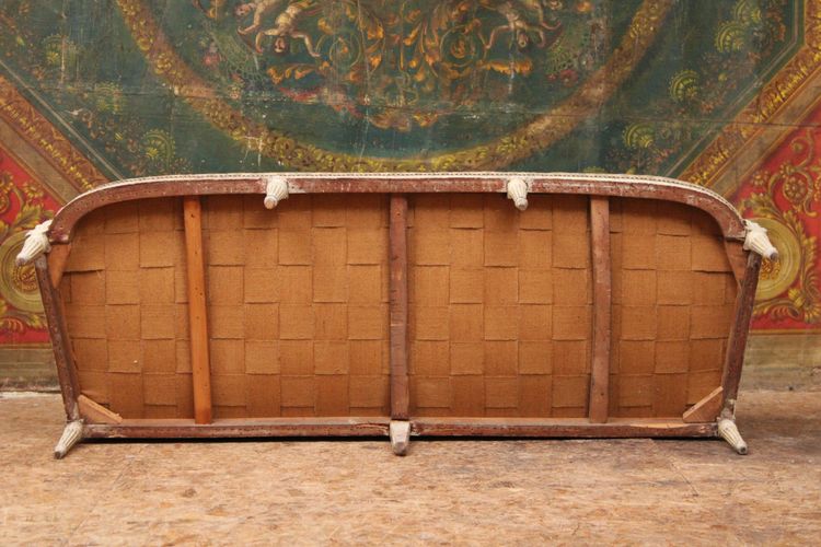 Louis XVI period sofa / bench, stamped G. Jacob, 18th century