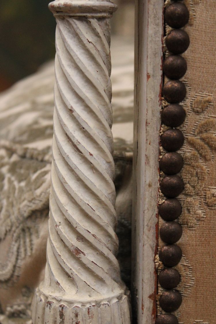 Louis XVI period sofa / bench, stamped G. Jacob, 18th century