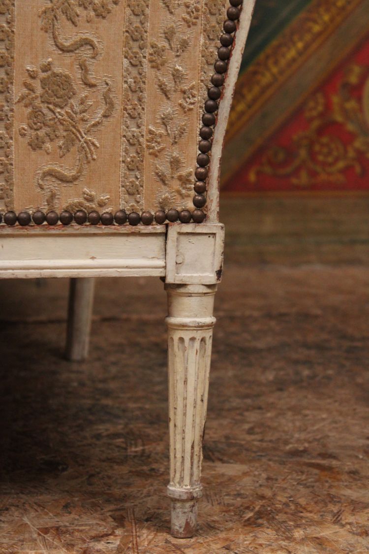 Louis XVI period sofa / bench, stamped G. Jacob, 18th century