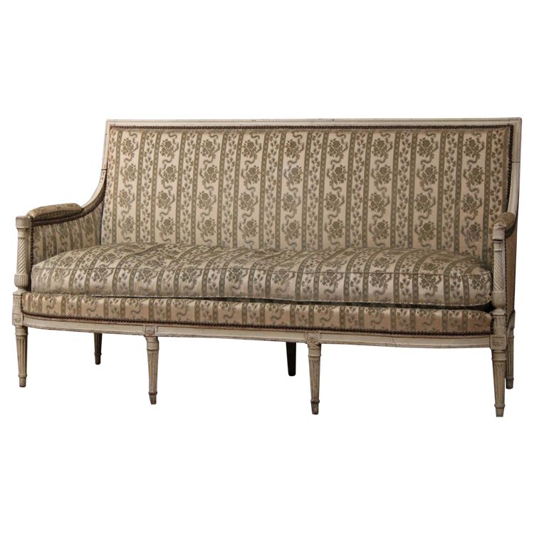 Louis XVI period sofa / bench, stamped G. Jacob, 18th century