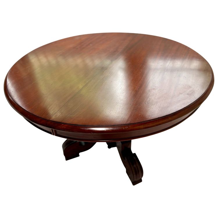 Table a pied central Napoléon III Acajou massif XIX siècle