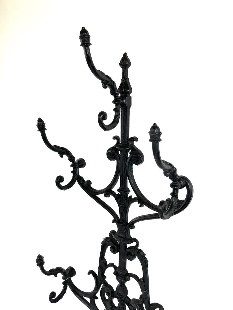 Majestueux Porte-Manteau Porte-Parapluie en Fonte – Style Art Nouveau – 19ème – Brasserie Parisienne