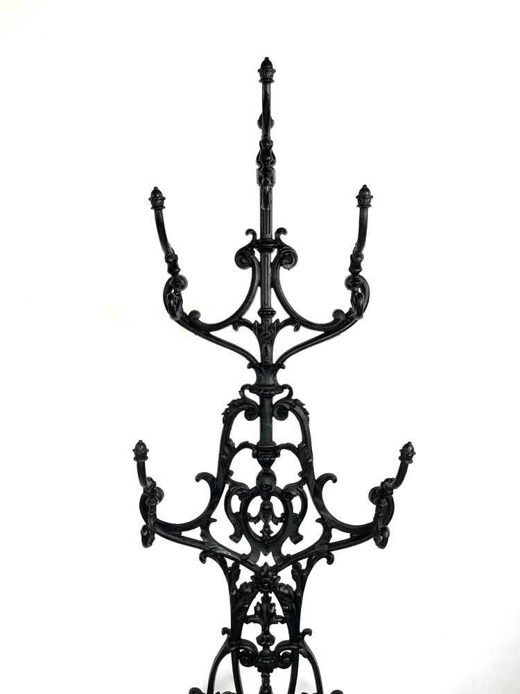 Majestueux Porte-Manteau Porte-Parapluie en Fonte – Style Art Nouveau – 19ème – Brasserie Parisienne