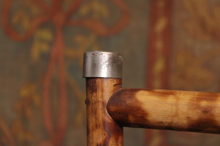Coppia di sedie in bambù e rattan nello stile di Perret & Vibert, fine XIX secolo