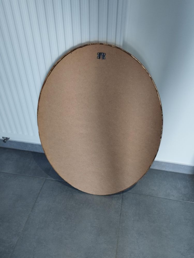 Miroir ovale doré 