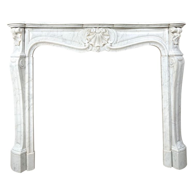 Kamin in Weiß Stil Louis XV Epoche 19.