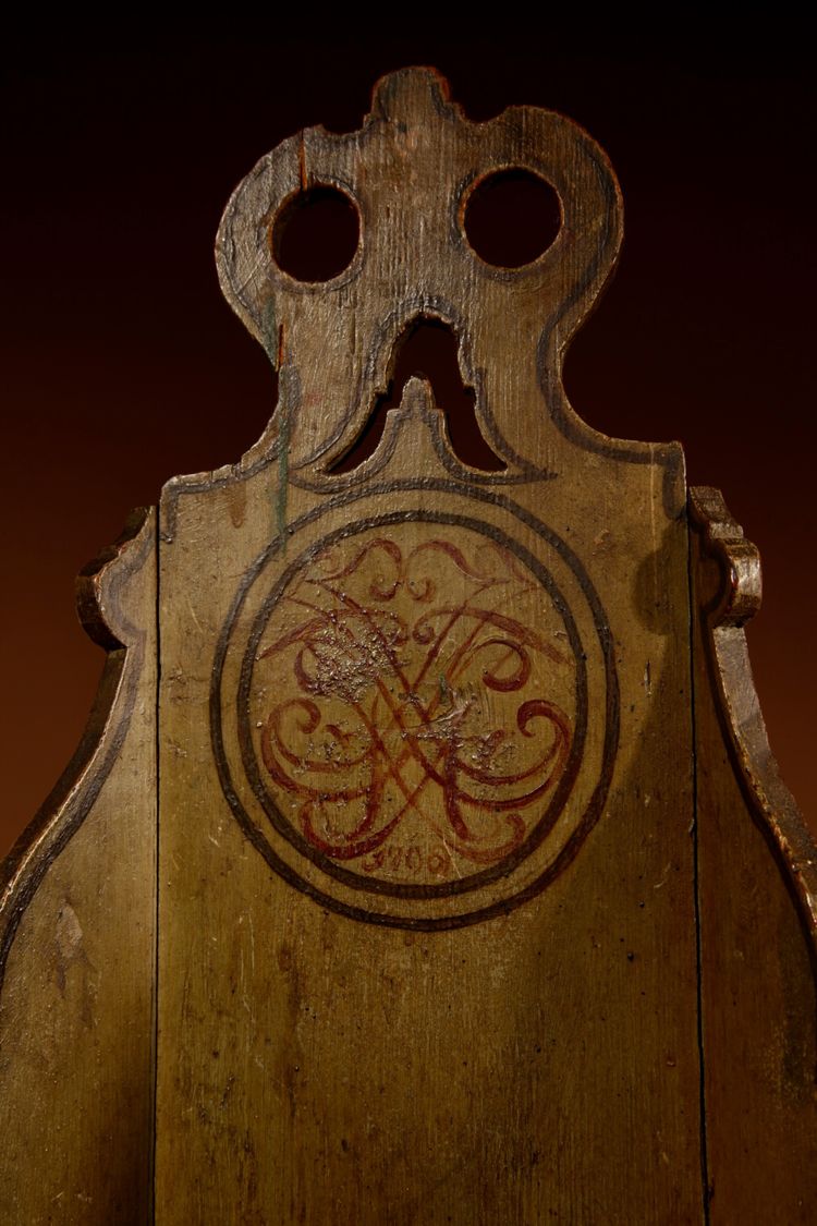 Very rare Hindeloopen-style doll's chair, dated 1796