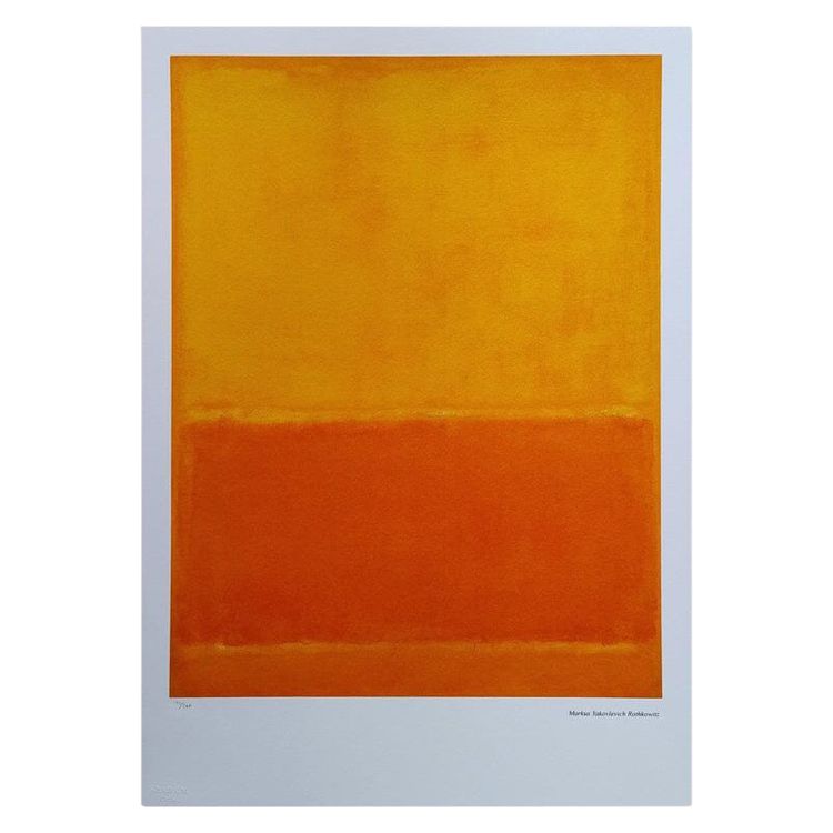 1980er Jahre Wunderschöne Mark Rothko Lithographie in limitierter Auflage