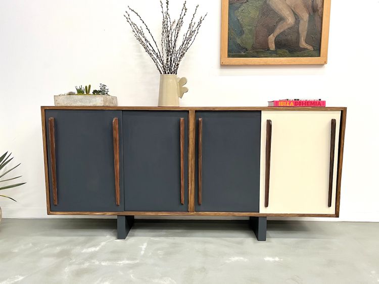 Credenza francese in pino, stile Perriand / Prouvé - 1950 circa