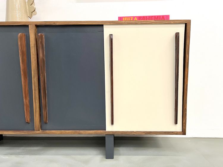 Credenza francese in pino, stile Perriand / Prouvé - 1950 circa