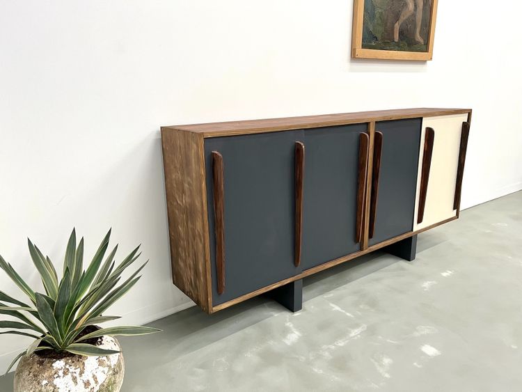 Credenza francese in pino, stile Perriand / Prouvé - 1950 circa