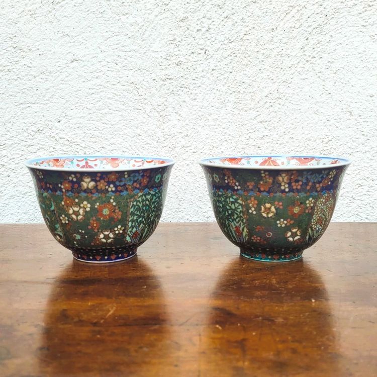  2 bols en cloisonné, Asie fin XIXème début XXème siècle