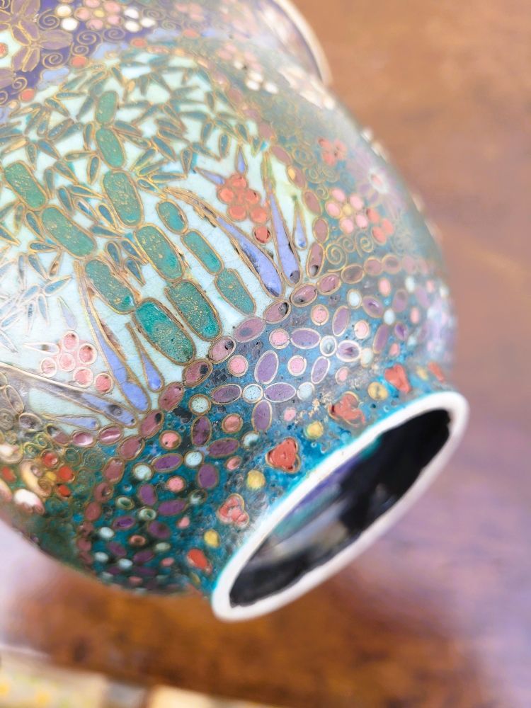  2 bols en cloisonné, Asie fin XIXème début XXème siècle
