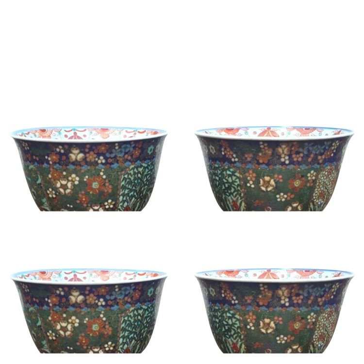  2 bols en cloisonné, Asie fin XIXème début XXème siècle