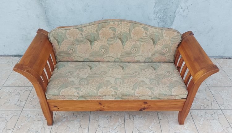 Banquette vintage en pin