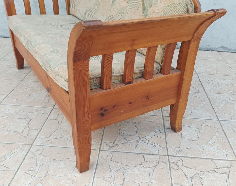 Banquette vintage en pin