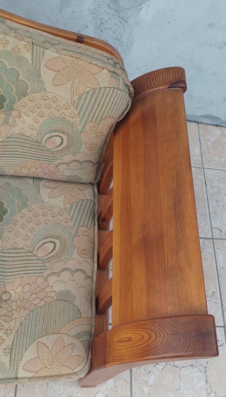 Banquette vintage en pin