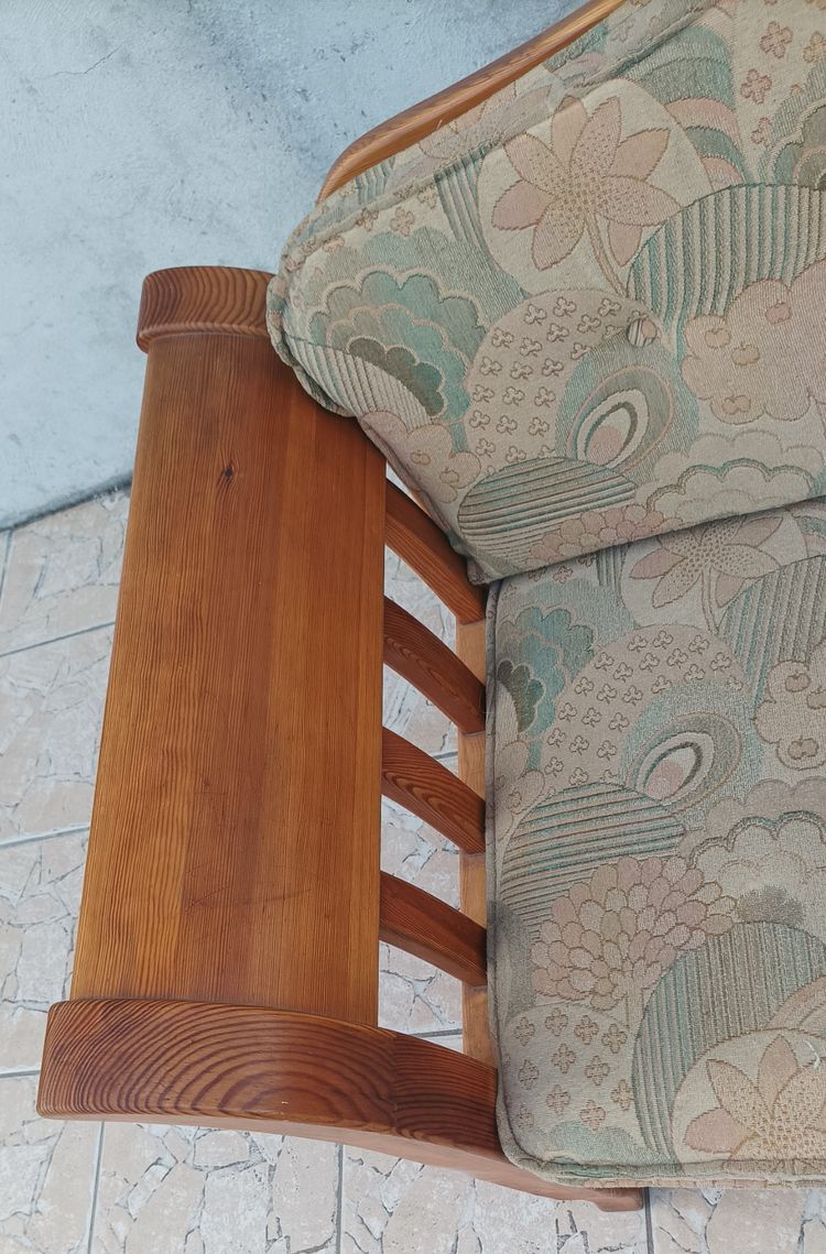Banquette vintage en pin