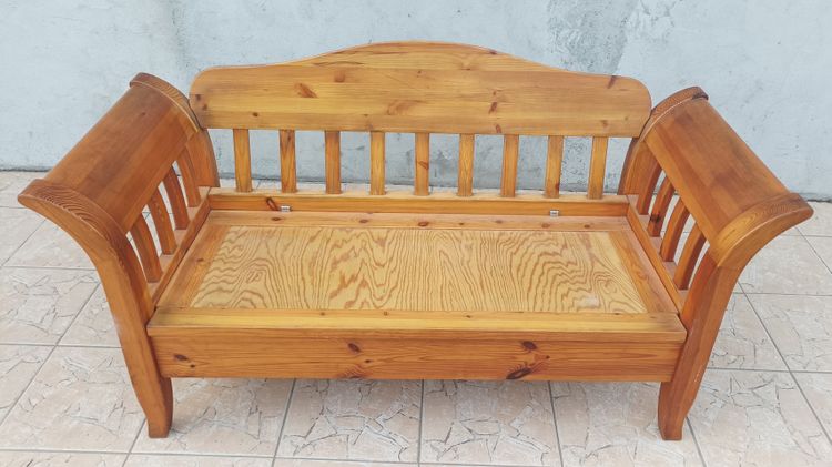 Banquette vintage en pin