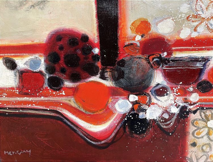 Frédéric Menguy (1927-2007), Oil on canvas, 1970s, "Bouquet de fleurs".