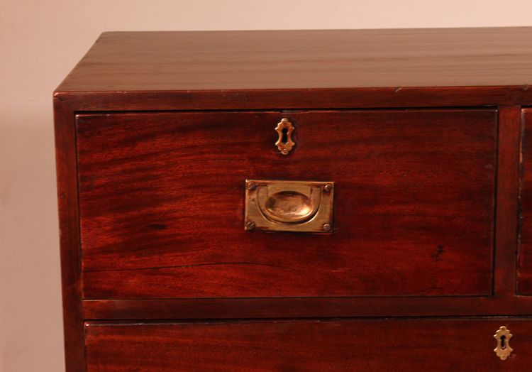 Cassettiera militare o della marina in mogano - XIX secolo
