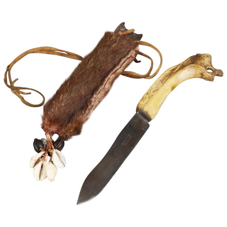 Messer Griff aus Knochen - Kanada / Alaska
