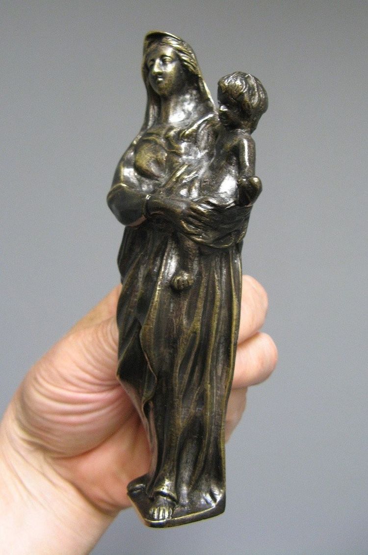 Bronze Virgin Applique 17th century.