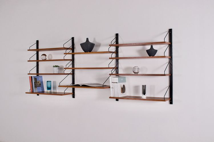 Danish modular wall shelf Poul Cadovius