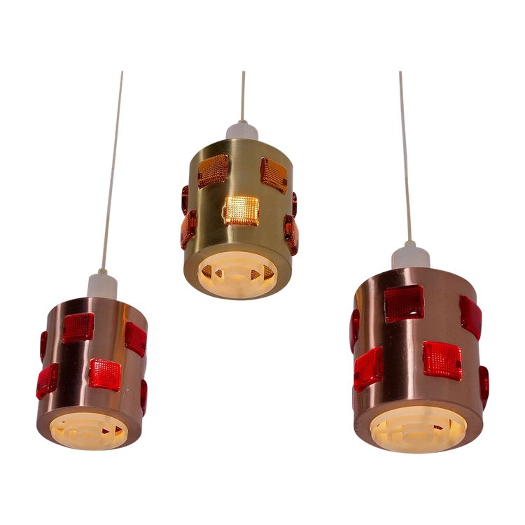 Set of three Swedish pendant lights