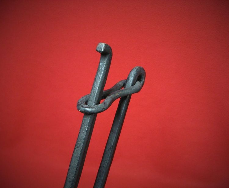 Moule à Oublies De Mariage. 18th Century Wrought Iron Waffle Maker.