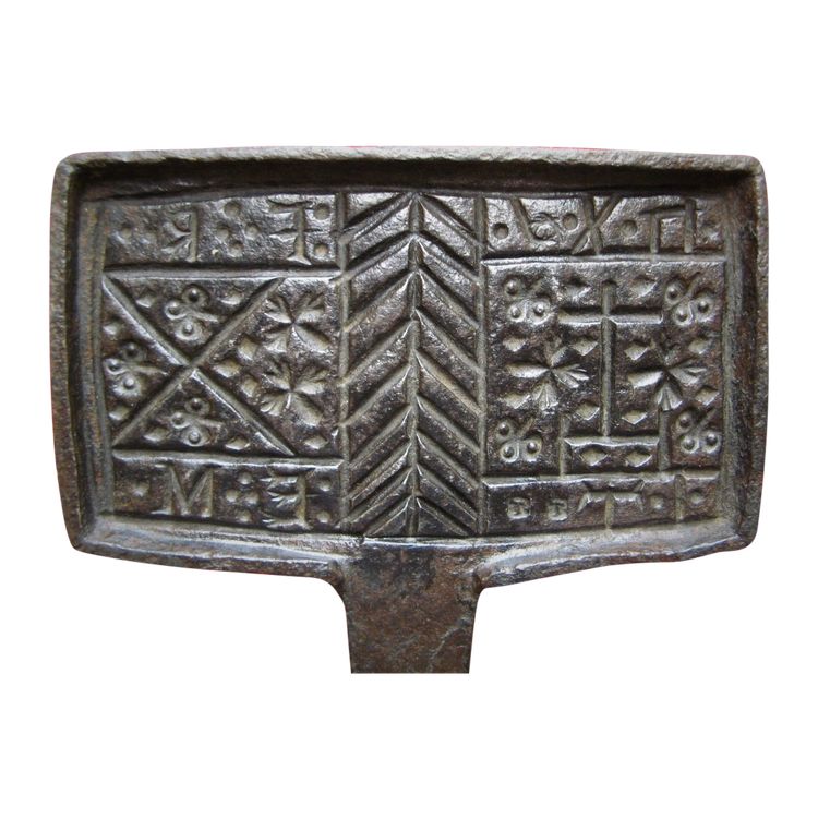 Moule à Oublies De Mariage. 18th Century Wrought Iron Waffle Maker.