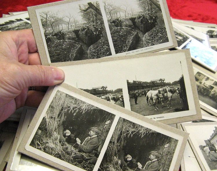 World War 14/18. Lot of 85 Stereoscopic Photo Views
