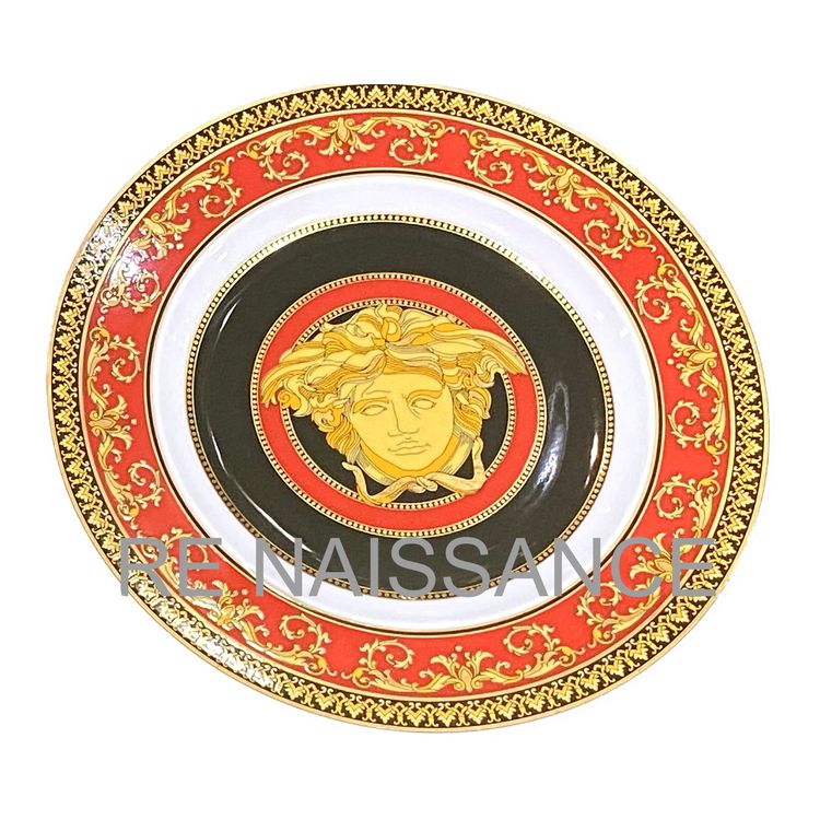 Coppia di piatti rossi Medusa