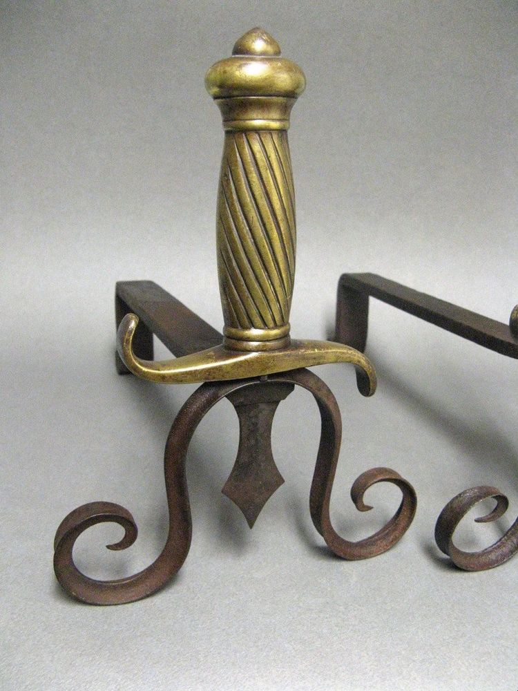 Pair of 19th century Arsenal Chenets.