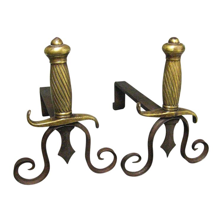Pair of 19th century Arsenal Chenets.