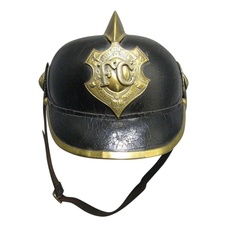 Fireman Helmet II Reich 14/18 War. Hessen WWI.