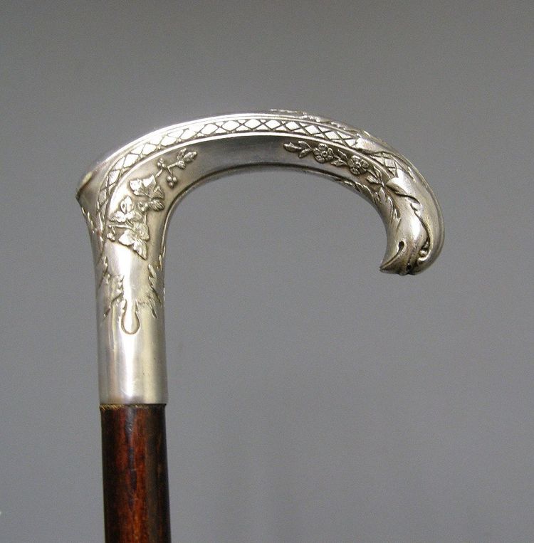 Canne à Pommeau à Tête d'Aigle Vers 1900.