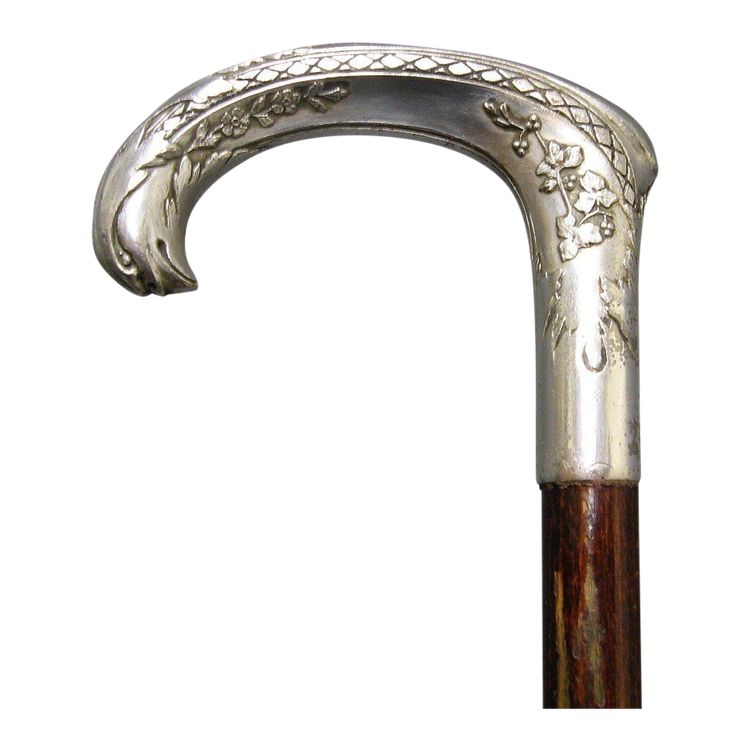 Canne à Pommeau à Tête d'Aigle Vers 1900.