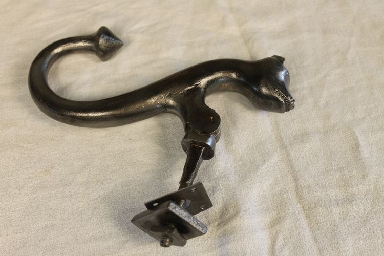 Wrought iron door knocker in the Haute Epoque style, complete 19th century