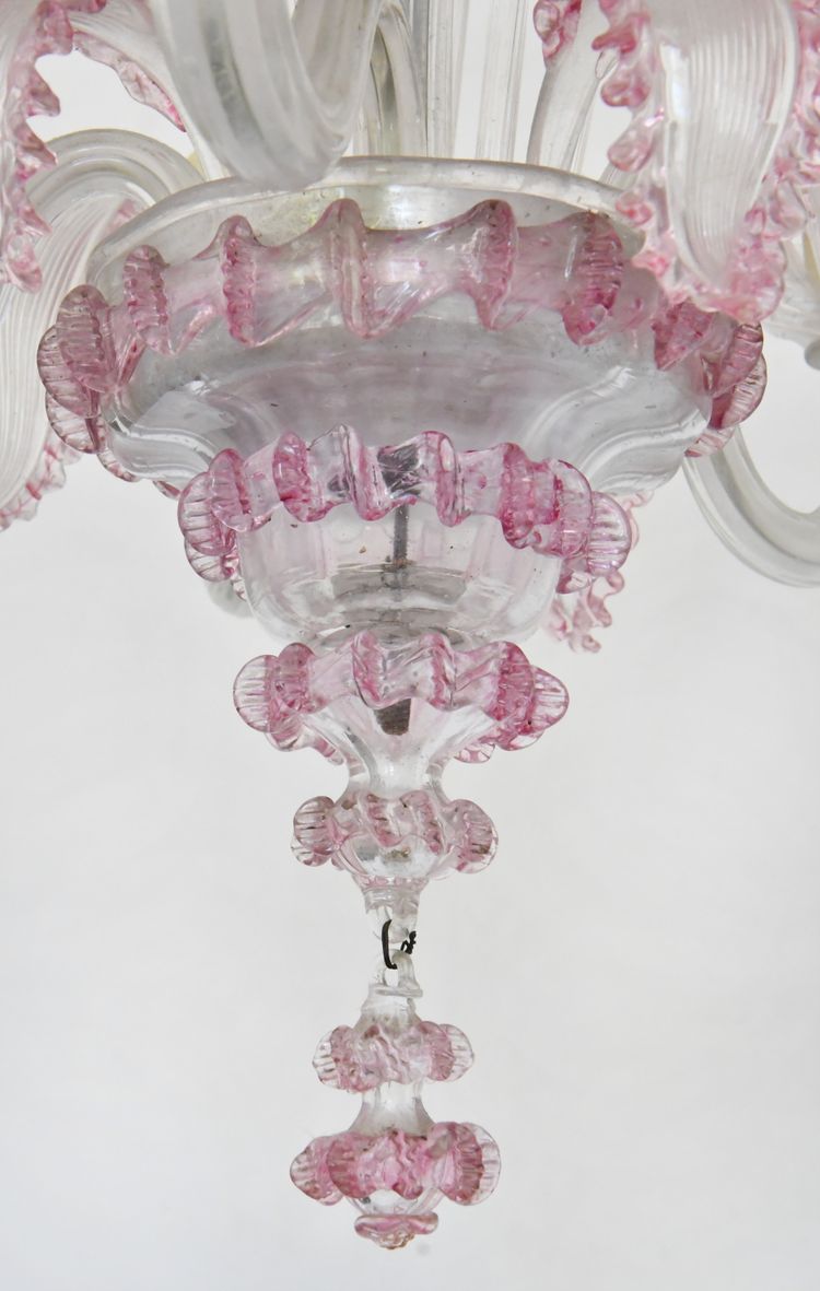 Murano blown glass chandelier