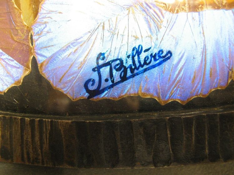 Center De Table Art Nouveau Ailes De Papillons F. Billere .