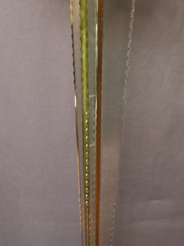 Important lampadaire en cristal de Sèvres et laiton XXe siècle