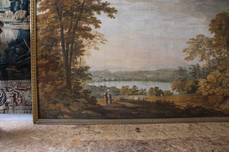Large canvas painted in the Hubert Robert style, early 20th century