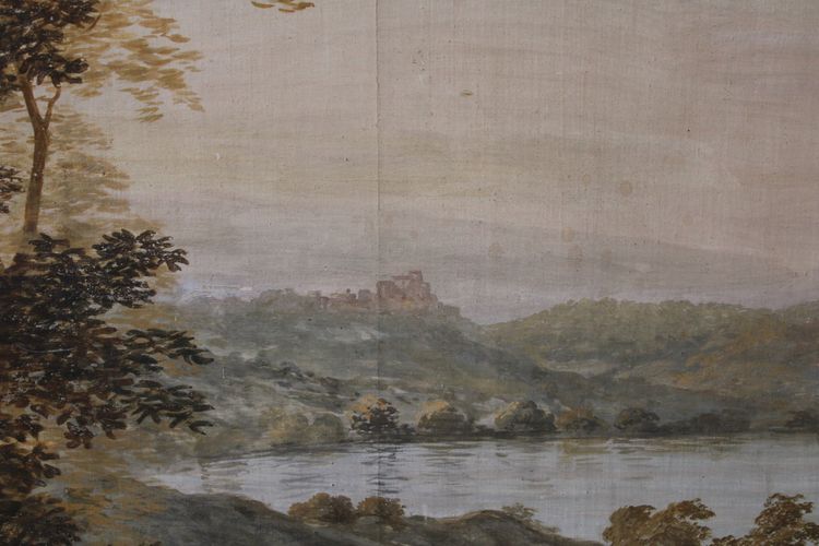 Large canvas painted in the Hubert Robert style, early 20th century