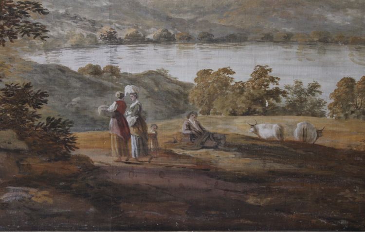 Large canvas painted in the Hubert Robert style, early 20th century