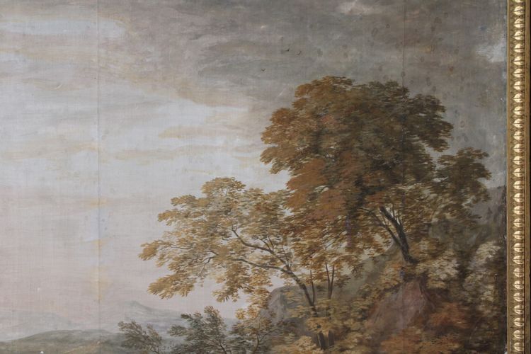 Large canvas painted in the Hubert Robert style, early 20th century