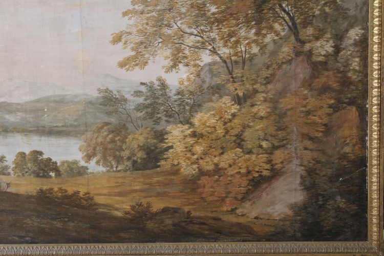 Large canvas painted in the Hubert Robert style, early 20th century
