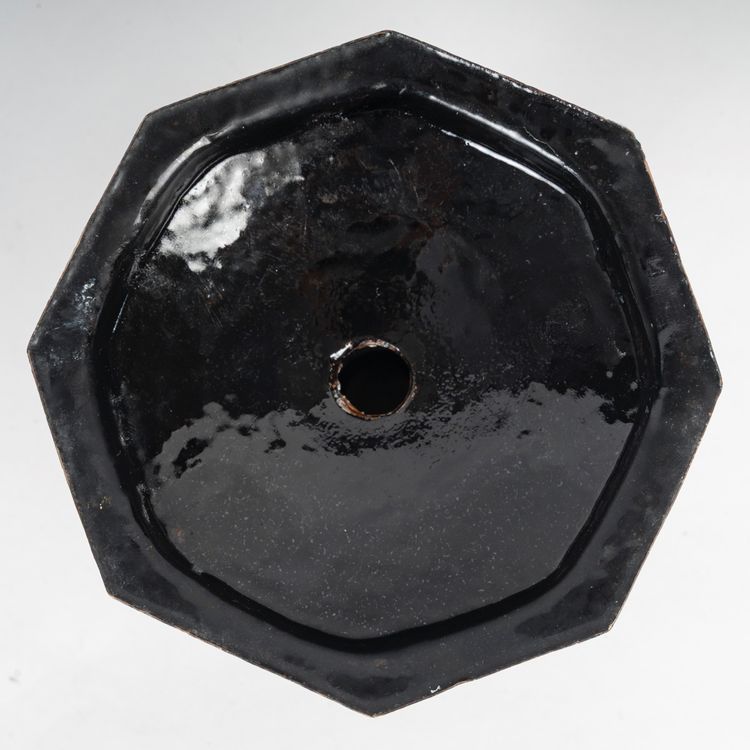 A Renaissance enamel candlestick, late 19th century