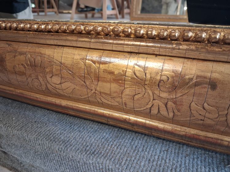 Engraved restoration period mirror 178 x 104
